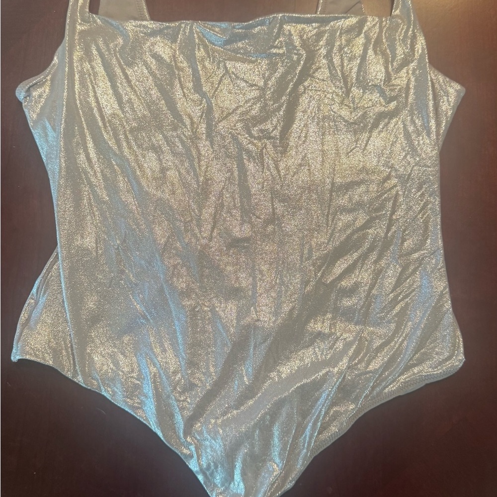 SKIMS Silver Bodysuit